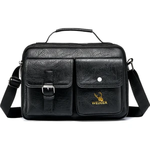 Erkek Retro Crossbody Messenger Çanta Iş Rahat Omuz Çantası (Yurt Dışından)