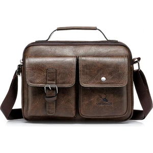 Erkek Retro Crossbody Messenger Çanta Iş Rahat Omuz Çantası (Yurt Dışından)