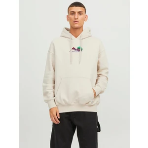 Jack & Jones Jorsılverlake Erkek Beyaz Sweatshirt 12242357-White