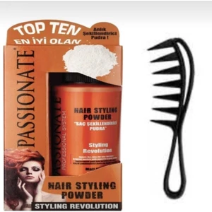 Saç Şekillendirici Pudra Güçlü Toz Wax Mat 20 Gr.+ Saç Şekillendirici Wax Tarağı