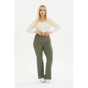 Kadın Büyük Beden Fitilli Ispanyol Tayt Pantalon
