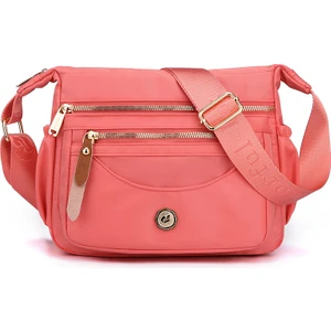 Love Home Çok Katmanlı Omuz Çantası Büyük Kapasiteli Su Geçirmez Naylon Crossbody Çanta Kadın Gündelik Cep Telefonu Sırt Çantası (Yurt Dışından)