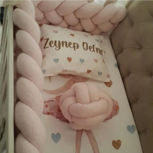 Meleğin Işıklı Topları Örgü Korumalık 420 cm 4Lü Örgü
