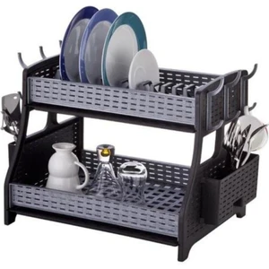 Hasır Çift Katlı Tabaklık SY5520 Siyah