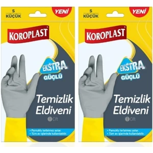 Yeni Ekstra Güçlü S Küçük Temizlik Eldiveni Pamuklu Terletmez Astar 2 Adet
