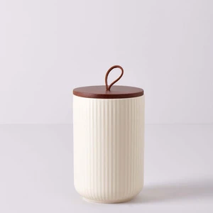 Breath Akasya-Porselen 15 cm Kavanoz Ekru