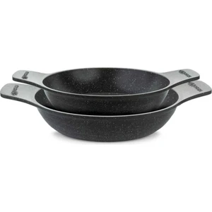 2'li Güveç Sahan Seti Granit Döküm Tava Seti 20CM 22CM