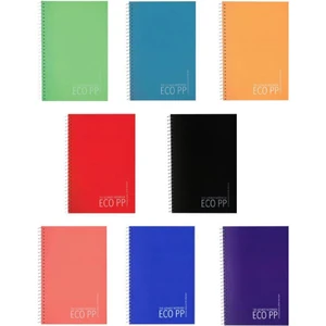 Eco Pp 80 Yaprak. A4 Spiralli Pp. Kapak Defter Kareli 8 Adet