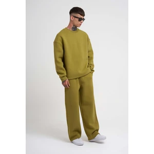 Erkek Baggy Oversize Yeşil Eşofman Altı