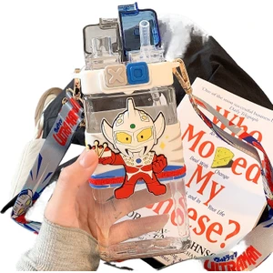 CC Stores Sanrio Çilek Ayı Çocuk Su Bardağı Yaz Yüksek Değerli Sevimli Hasır Bardak Net Kırmızı Öğrenci Taşınabilir Plastik Bardak (Yurt Dışından)