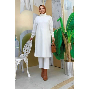 Bym Fashion 22215 Triko Tunik Ekru