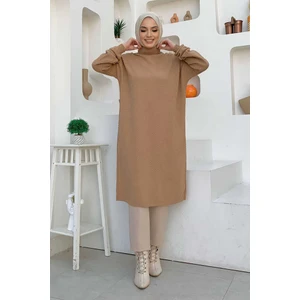 Bym Fashion 22215 Triko Tunik Taba