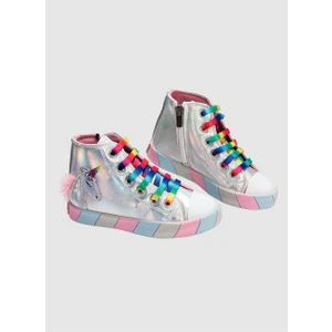 Unicorn Hologram Yandan Dikişli  Kız Sneakers