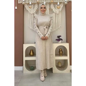 Bym Fashion 22204 Triko Elbise Taş