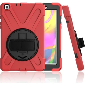 Samsung Galaxy Tab A7 Lite SM-T220 Kılıf Yatay Standlı ve Askılı Military Amazing Defender Zırh Özellikli Kılıf (Model SM-T220,T225,T227)