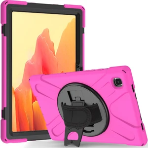 Samsung Galaxy Tab A7 SM-T500 Kılıf Yatay Standlı ve Askılı Military Amazing Defender Zırh Özellikli Kılıf (Model SM-T500,T505,T507)