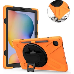 Samsung Galaxy Tab S6 Lite SM-P610 Kılıf Yatay Standlı ve Askılı Military Amazing Defender Zırh Özellikli Kılıf (Model SM-P610,T615,T617)