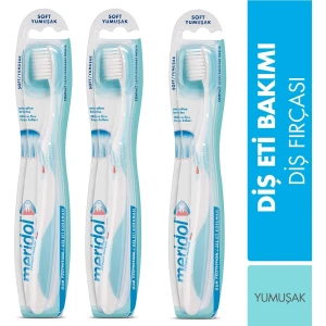 Yumuşak Diş Fırçası Orta Sertlikte 3'lü Paket Diş Eti Bakımı İçin Özel