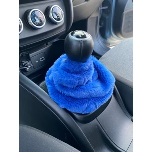 Oto Aksesuarcım Yumuşak Peluş Vites Körüğü Vites Süsü Mavi
