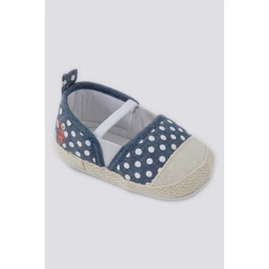 U.S. Polo Assn. Striped Drawstring Puantiyeli Kız Bebek Ayakkabı