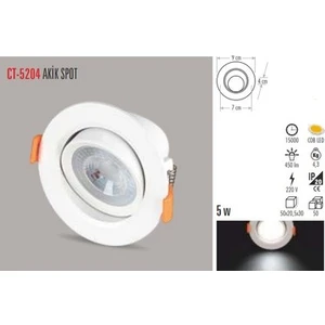 CT-5204 5W Cob LED Armatür Günışığı