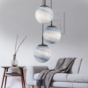 Efser 3lü Yuvarlak Modern Oturma Odası Salon Sarkıt Avize