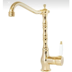 İsaoğlu Yapı Mutfak Bataryası Gold Evye Musluğu Rustik Tasarım Altın Batarya