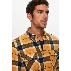 D'S Damat Slim Fit Hardal Ekose Oduncu Gömlek 1HC02ORTODN02