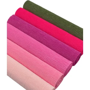 Roco Paper Co. Roco Paper Italyan Krapon Kağıdı Set Pinky – 180 gr - 25X125 cm 6'lı Paket - %260 Esneme Özelliği