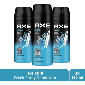 Erkek Deodorant & Bodyspray Ice Chill 48 Saat Etkileyici Koku 150 Ml X3 Adet