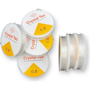 Silikonlu Esnek Lastik Misina - 0.8mm Kalınlığında 10 Metre Şeffaf Lastik Misine