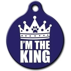 Pet Tag Art Qr Smart Id I´m The King Kedi Köpek Künyesi