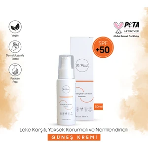 The Miel Yoğun Leke Karşıtı SPF 50+ Güneş Kremi – Tüm Cilt Tipleri İçin Renksiz UVA/UVB Koruması ve Nemlendirici, 50 ml