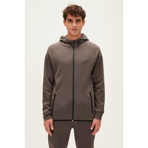 Bad Bear Leo Full-Zip Hoodie Antrasit Fermuarlı Kapüşonlu Erkek Sweatshirt