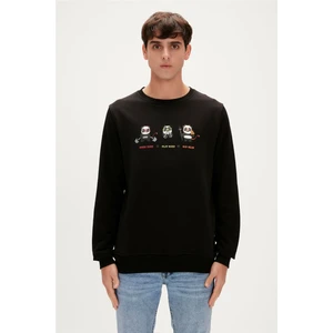 Bad Bear Play Hard Crewneck Erkek Siyah Sweatshirt 23.02.12.018-C01
