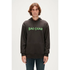 Bad Bear 3D Bad Hoodie Antrasit Kapüşonlu Erkek Sweatshirt