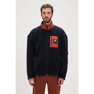 Bad Bear Ryan Plush Full-Zip Lacivert Erkek Sweatshirt