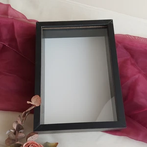 Verda Çerçeve Siyah 25X35 cm Fotoğraf Bölümsüz Isimsiz Ledsiz Gül Saklama Kutusu! Anı Çerçevesi!