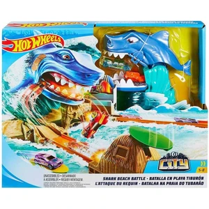 Hot Wheels Köpek Balığı Kumsal Yarışı (Sörf Yarışı) Oyun Seti Fırlatıcılı ve Araçlı FNB21