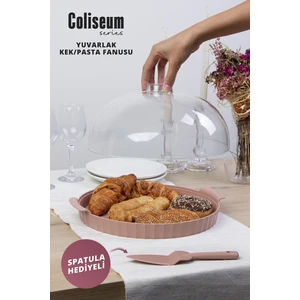 Okyanus Home Coliseum Pudra Yuvarlak Kek - Pasta Fanusu