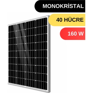 160W Half Cut Monokristal Güneş Paneli