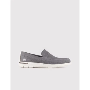 Erkek Triko Gri Stretch Fit tasarımlı Günlük Ayakkabı