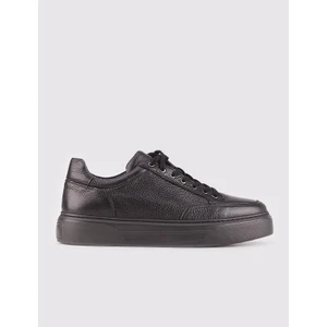 Özel Tasarım Otranto Gerçek Geyik Derisi Sneaker Erkek Ayakkabı 509M1522 Siyah