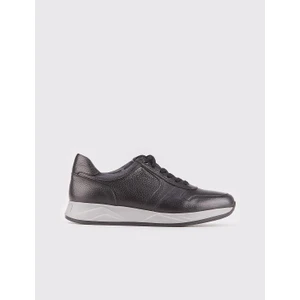 Capri Gerçek Deri Özel Tasarım Erkek Günlük Sneaker 507M1524 Siyah