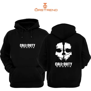 Ors Trend Call Off Duty: Ghosts Baskılı 3 Iplik Unisex Siyah Kapişonlu Sweatshirt