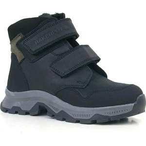 Trekking Deri Siyah Cırtlı Erkek Çocuk Bot