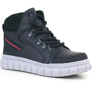 Deri Siyah Fermuarlı Erkek Çocuk Bot