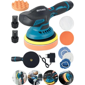 Alman 36 V Li-Ion Çift Akülü 6 Kademe Devir Ayarlı Pasta Cila Polisaj Zımpara Makinesi Full Set