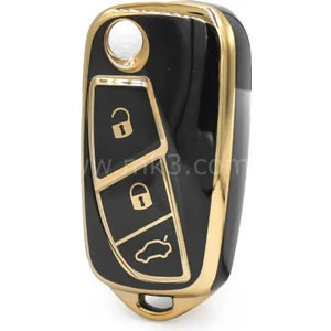 Barkas Elektronik Fiat Doblo Fiorino Linea Punto Bipper Nemo Daily Sustalı Nano Anahtar Kılıfı 3 Buton Siyah