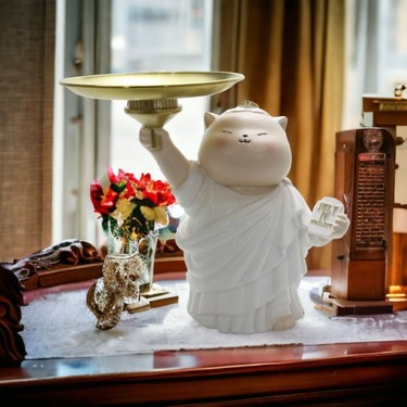 T. Concept Tepsi Tutan Romalı Şişman Adam Figür Dekoraif Fiyatı